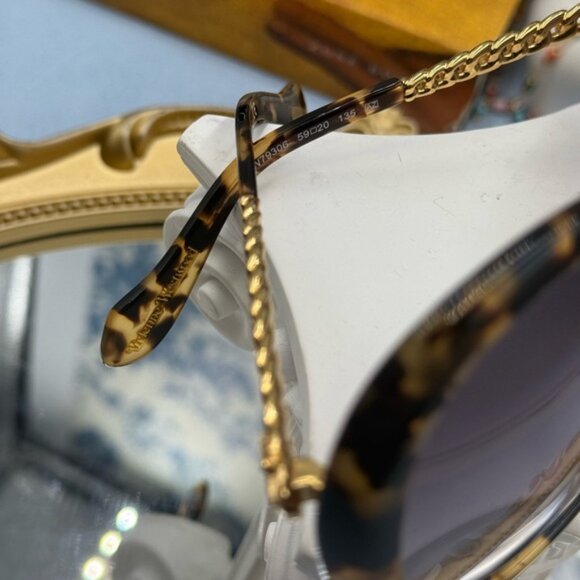 🆕 VIVIENNE WESTWOOD 🧿 NWOT VW793 Round Tortoise Shell Sunglasses - Gold Havana - Picture 11 of 16